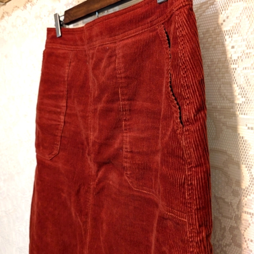 Boden Red Corduroy Pencil Skirt - Picture 2 of 11